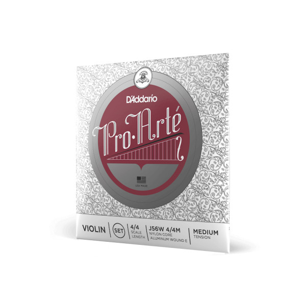 Комплект струн для скрипки D'ADDARIO PRO-ARTÉ VIOLIN STRING SET WITH WOUND E 4/4 Scale Medium Tension