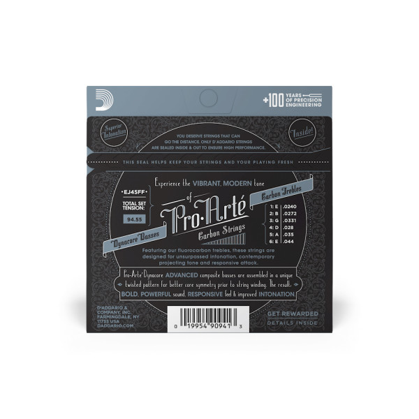 Комплект струн для класичної гітари D'ADDARIO EJ45FF PRO-ARTE CARBON NORMAL TENSION
