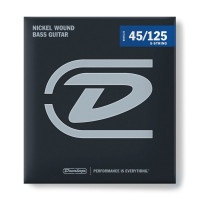 Комплект струн для бас-гітари DUNLOP DBN45125 NICKEL WOUND BASS STRINGS 45-125 | 5-STRING