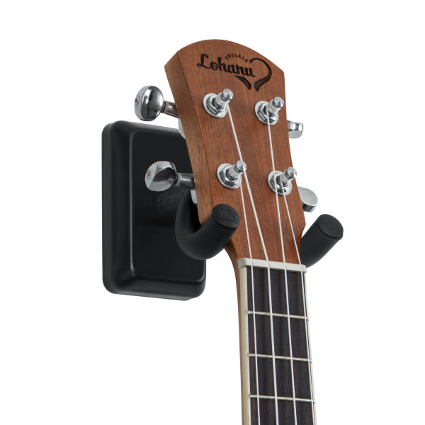 Настінний тримач для укулеле, мандоліни GATOR FRAMEWORKS GFW-UKE-HNGRBLK Wall Mount Ukulele/Mandolin Hanger (Black)