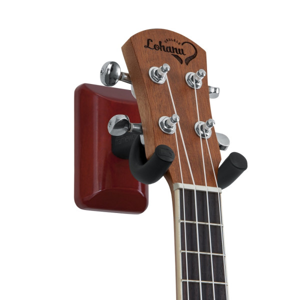 Настінний тримач для укулеле, мандоліни GATOR FRAMEWORKS GFW-UKE-HNGRCHR Wall Mount Ukulele/Mandolin Hanger (Cherry)