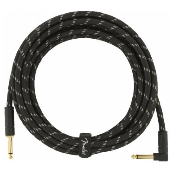 Інструментальний кабель FENDER CABLE DELUXE SERIES 15' ANGLED BLACK TWEED