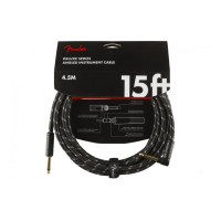 Інструментальний кабель FENDER CABLE DELUXE SERIES 15' ANGLED BLACK TWEED