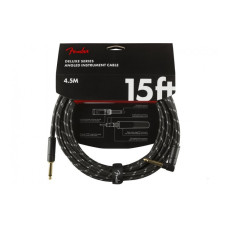 Інструментальний кабель FENDER CABLE DELUXE SERIES 15' ANGLED BLACK TWEED