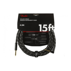 Інструментальний кабель FENDER CABLE DELUXE SERIES 15' ANGLED BLACK TWEED