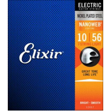 Комплект струн для електрогітари ELIXIR 12057 NICKEL PLATED STEEL NANOWEB 10-56