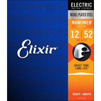 Комплект струн для електрогітари ELIXIR 12152 NICKEL PLATED STEEL NANOWEB 12-52 