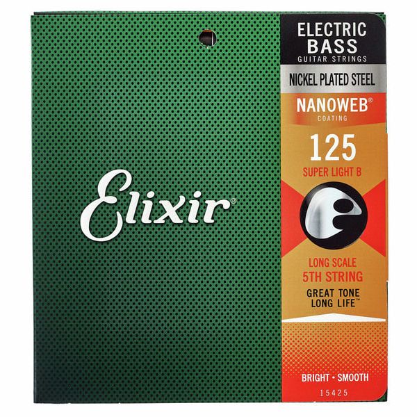 Комплект струн для бас-гітари ELIXIR 14002+15425 NICKEL PLATED STEEL NANOWEB 40-125