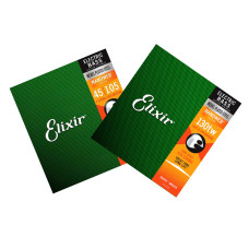 Комплект струн для бас-гітари ELIXIR 14077+15432 NICKEL PLATED STEEL NANOWEB 45-130 TW