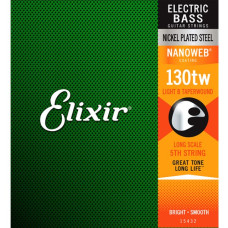 Струна №5 сі для бас-гітари ELIXIR 15432 NICKEL PLATED STEEL NANOWEB 130 TW