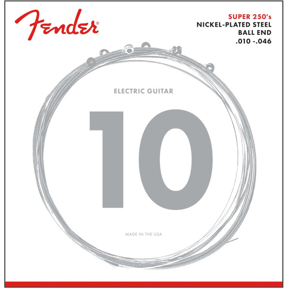 Комплект струн для електрогітари FENDER 250R SUPER 250s NICKEL-PLATED STEEL 10-46
