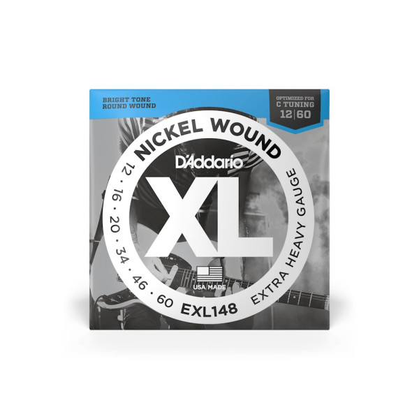 Комплект струн для електрогітари D'ADDARIO EXL148 XL NICKEL WOUND EXTRA HEAVY (12-60)