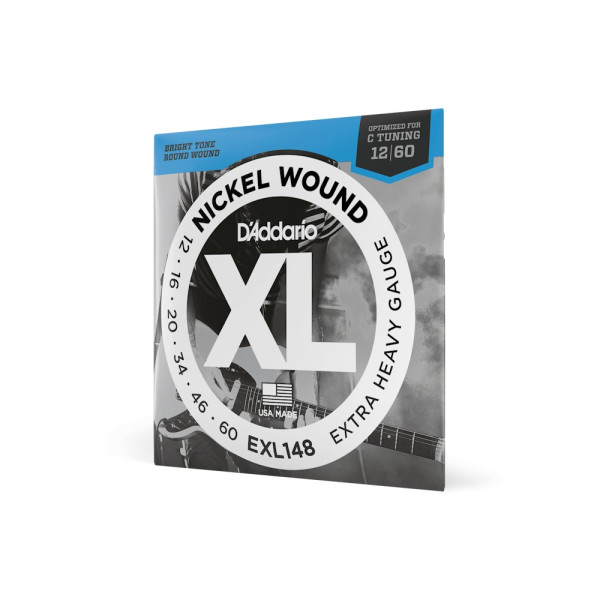 Комплект струн для електрогітари D'ADDARIO EXL148 XL NICKEL WOUND EXTRA HEAVY (12-60)