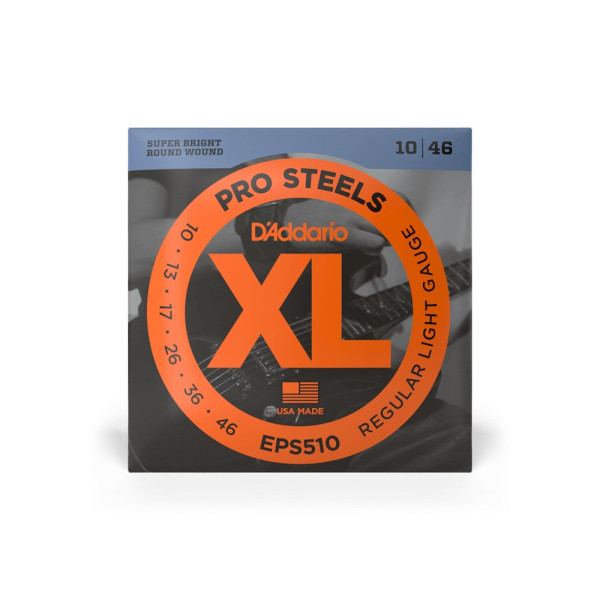 Комплект струн для електрогітари D'ADDARIO EPS510 XL PROSTEELS REGULAR LIGHT (10-46)