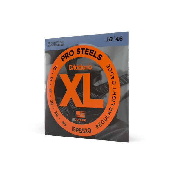Комплект струн для електрогітари D'ADDARIO EPS510 XL PROSTEELS REGULAR LIGHT (10-46)