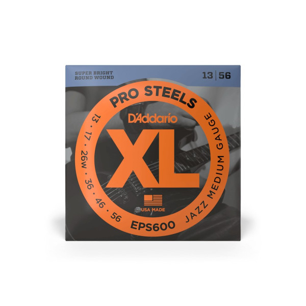 Комплект струн для електрогітари D'ADDARIO EPS600 XL PROSTEELS JAZZ MEDIUM (13-56)