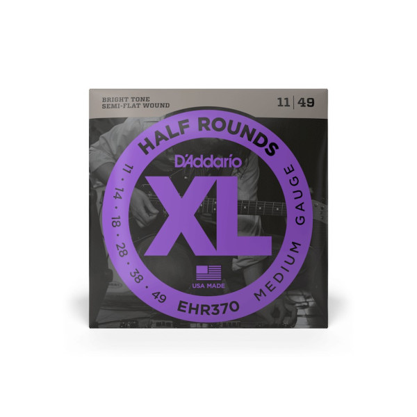 Комплект струн для електрогітари D'ADDARIO EHR370 XL HALF ROUNDS MEDIUM (11-49)