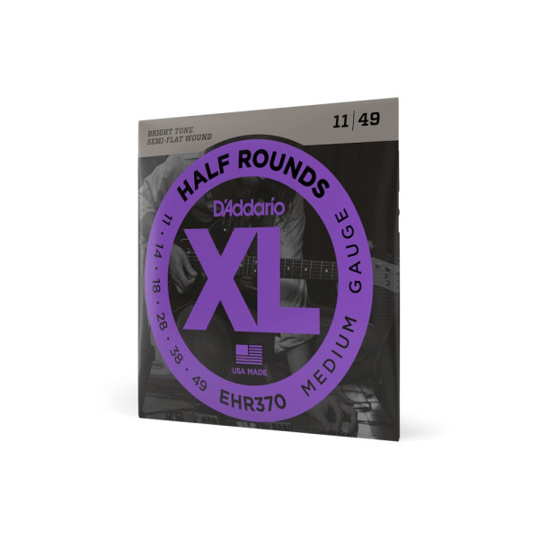 Комплект струн для електрогітари D'ADDARIO EHR370 XL HALF ROUNDS MEDIUM (11-49)