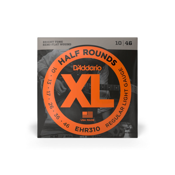 Комплект струн для електрогітари D'ADDARIO EHR310 XL HALF ROUNDS REGULAR LIGHT (10-46)