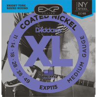 Комплект струн для електрогітари D'ADDARIO EXP115 EXP COATED NICKEL BLUES / JAZZ ROCK (11-49)