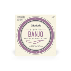Комплект струн для банджо D'ADDARIO EJ57 BANJO NICKEL PLATED STEEL CUSTOM MEDIUM (11-22)