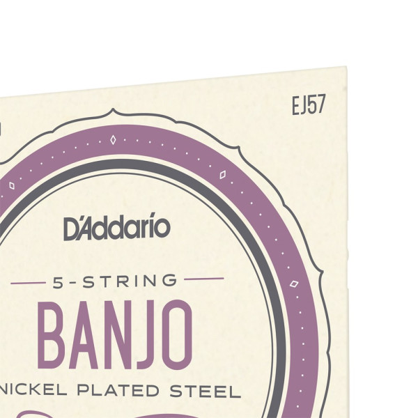 Комплект струн для банджо D'ADDARIO EJ57 BANJO NICKEL PLATED STEEL CUSTOM MEDIUM (11-22)