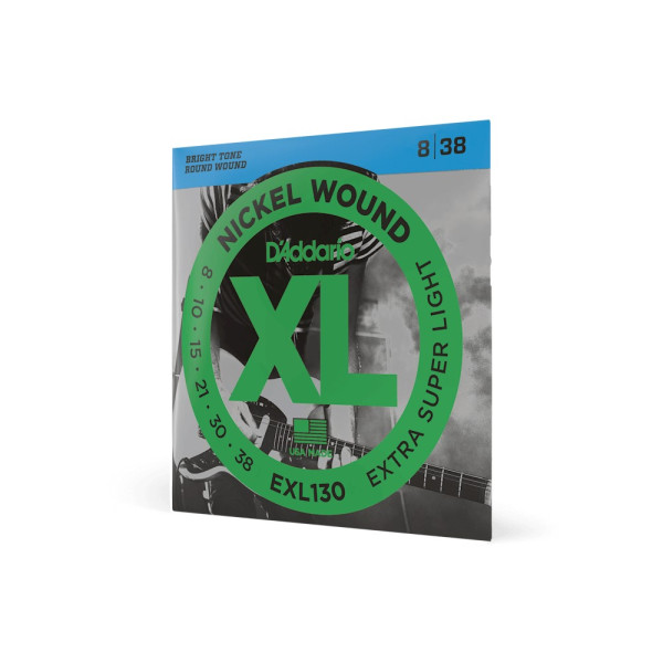 Комплект струн для електрогітари D'ADDARIO EXL130 XL NICKEL WOUND EXTRA SUPER LIGHT (08-38)