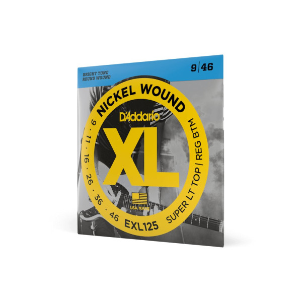 Комплект струн для електрогітари D'ADDARIO EXL125 XL NICKEL WOUND SUPER LIGHT TOP / REGULAR BOTTOM (09-46)