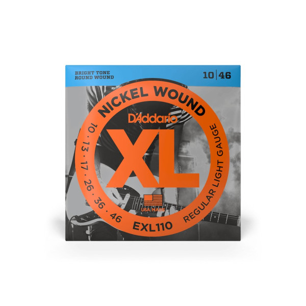 Комплект струн для електрогітари D'ADDARIO EXL110 XL NICKEL WOUND REGULAR LIGHT (10-46)