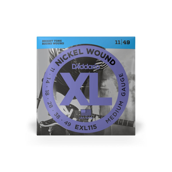 Комплект струн для електрогітари D'ADDARIO EXL115 XL NICKEL WOUND MEDIUM (11-49)