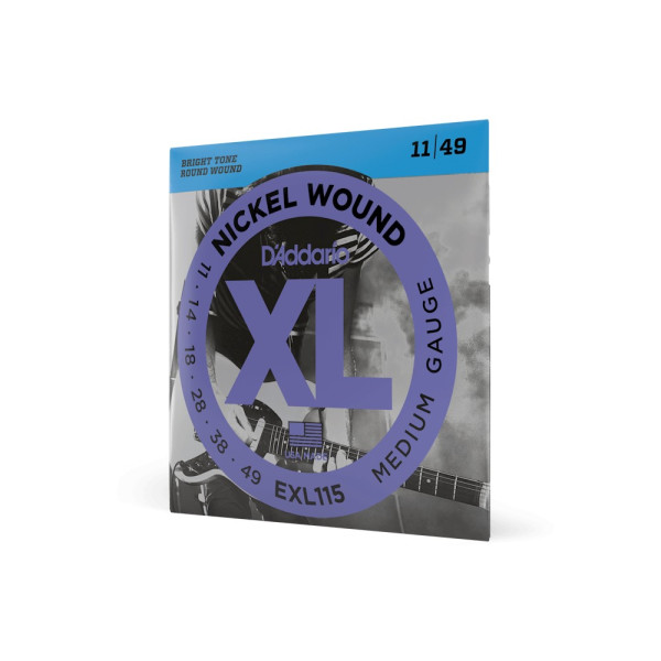 Комплект струн для електрогітари D'ADDARIO EXL115 XL NICKEL WOUND MEDIUM (11-49)