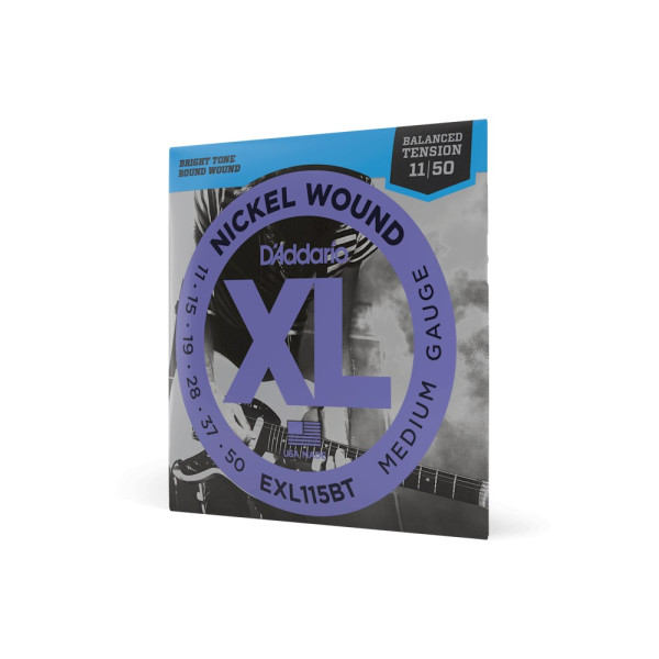 Комплект струн для електрогітари D'ADDARIO EXL115BT XL NICKEL WOUND BALANCED TENSION, MEDIUM (11-50)