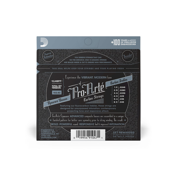 Комплект струн для класичної гітари D'ADDARIO EJ46FF PRO-ARTE CARBON HARD TENSION