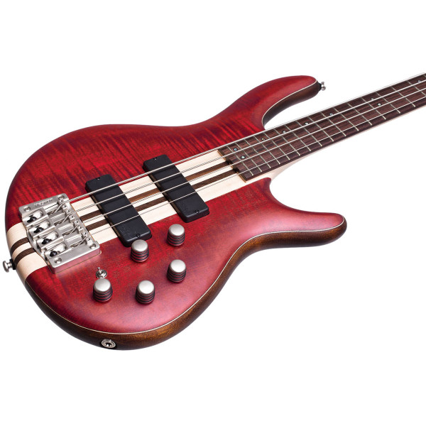 Бас-гітара CORT A4 Plus FMMH (Open Pore Black Cherry)