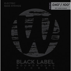 Комплект струн для бас-гітари WARWICK 41210 Black Label, Nickel-Plated, Medium Light 4-String (40-100)
