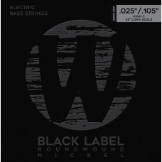 Комплект струн для бас-гітари WARWICK 41311 Black Label, Nickel-Plated, Medium Light 5-String High C (25-105)