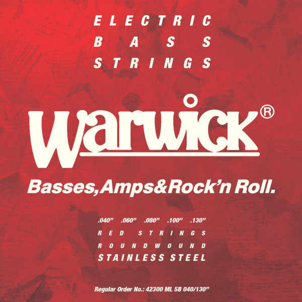 Комплект струн для бас-гітари WARWICK 42300 RED LABEL ML5B (40-130)