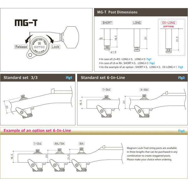 Кілки для електрогітари GOTOH SG301-04 MG-T C