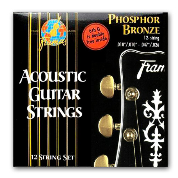 Комплект струн для акустичної гітари FRAMUS 47240 PHOSPHOR BRONZE LIGHT 12-STRING (10-47)