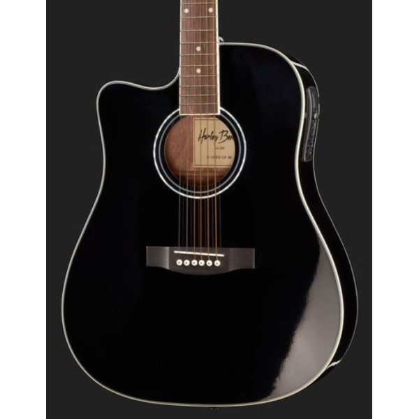 Електроакустична гітара лівостороння HARLEY BENTON D-120CE-LH BK