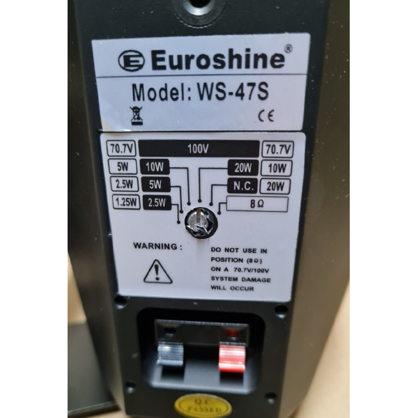 Інсталяційна акустика EUROSHINE WS-47S black