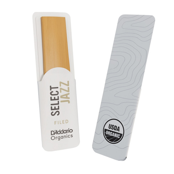 Набір тростин (10 штук) для альт саксофона D'ADDARIO Organic Select Jazz - Alto Sax Filed 2S - 10 Pack