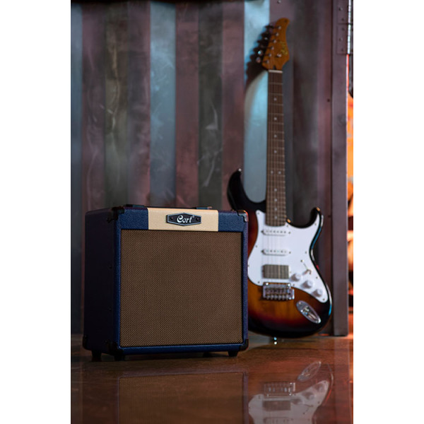 Комбопідсилювач для електрогітари CORT CM15R (DARK BLUE)