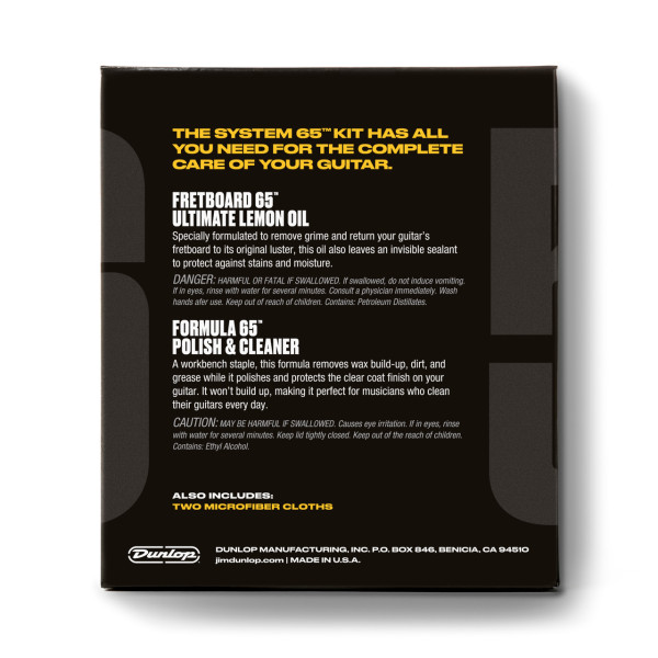 Набір засобів по догляду за гітарою DUNLOP 6503 SYSTEM 65 BODY AND FINGERBOARD CLEANING KIT