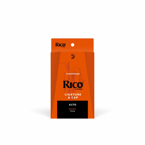 Лігатура з ковпачком для альт саксофона D'ADDARIO RICO LIGATURE & CAP FOR ALTO SAX NICKEL-PLATED