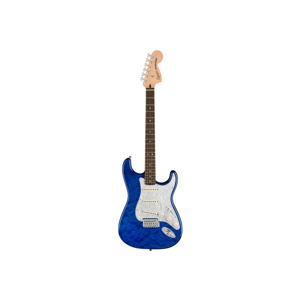 Електрогітара SQUIER AFFINITY SERIES FSR STRATOCASTER QMT SAPPHIRE BLUE TRANSPARENT