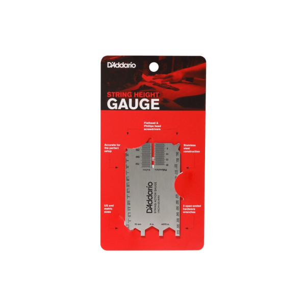 Лінійка для вимірювання висоти струн на грифі D'ADDARIO PW-SHG-01 String Height Gauge