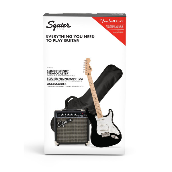 Набір електрогітари SQUIER SONIC STRATOCASTER PACK MN BLACK
