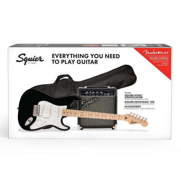 Набір електрогітари SQUIER SONIC STRATOCASTER PACK MN BLACK