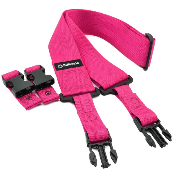 Гітарний ремінь DIMARZIO 2 INCH NYLON CLIPLOCK NEON PINK
